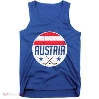 Austria Ice Hockey Flag Jersey Supporter Austrian Fan Gift Tank Top thumb 0