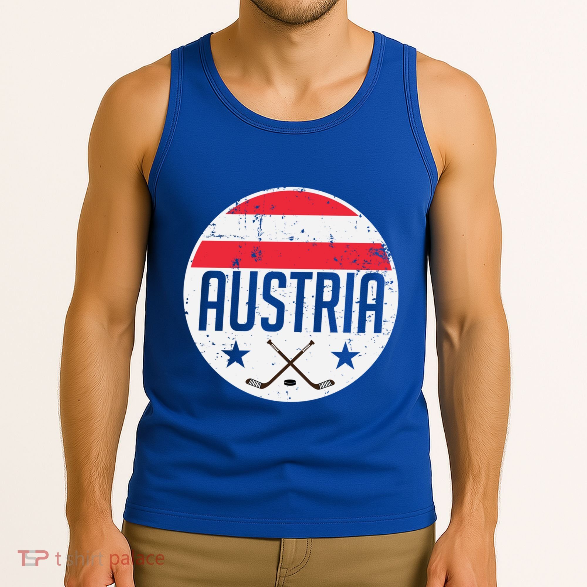 Austria Ice Hockey Flag Jersey Supporter Austrian Fan Gift Tank Top