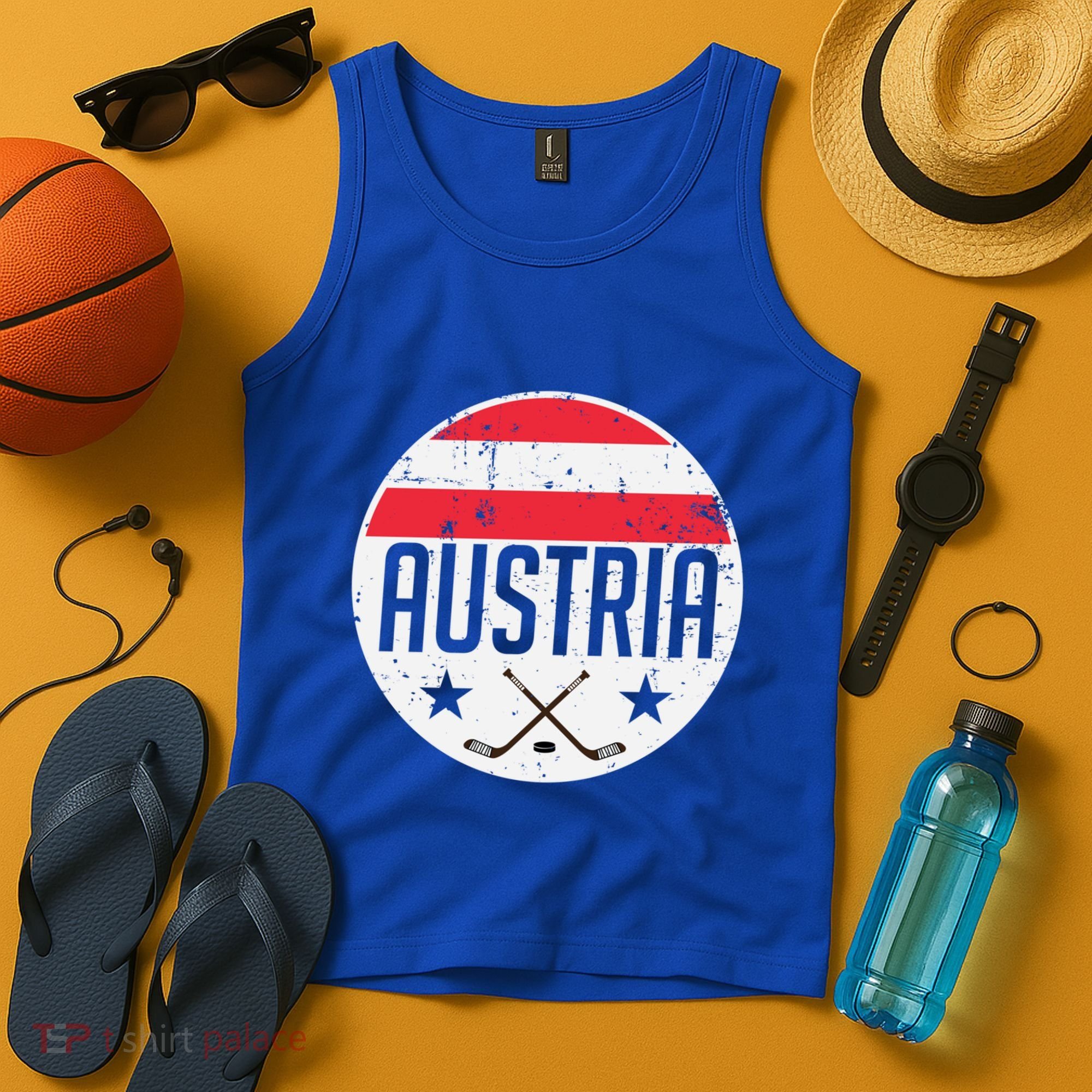 Austria Ice Hockey Flag Jersey Supporter Austrian Fan Gift Tank Top