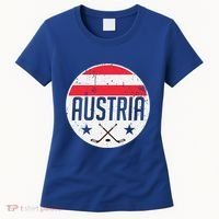 Austria Ice Hockey Flag Jersey Supporter Austrian Fan Gift Women's T-Shirt thumb 0