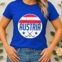 Austria Ice Hockey Flag Jersey Supporter Austrian Fan Gift Women's T-Shirt thumb 2