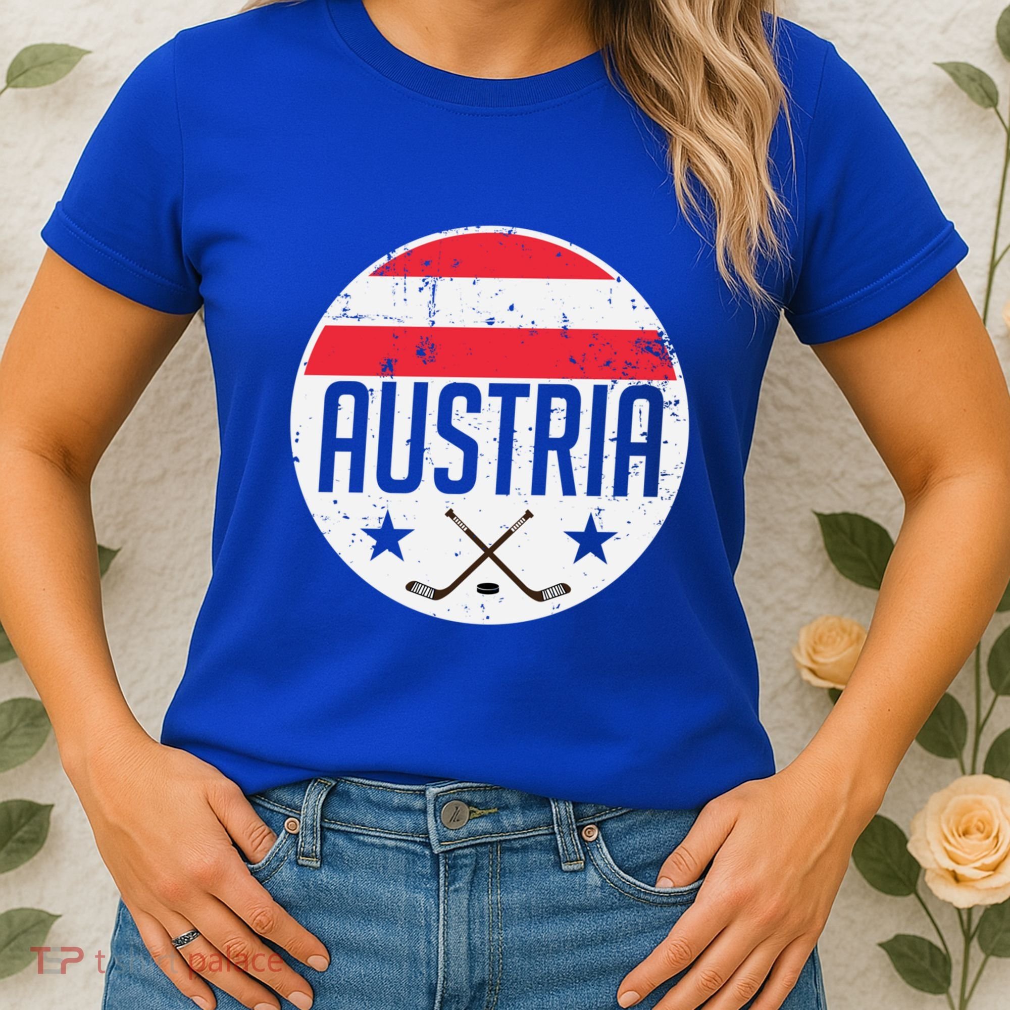 Austria Ice Hockey Flag Jersey Supporter Austrian Fan Gift Women's T-Shirt