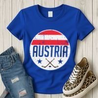 Austria Ice Hockey Flag Jersey Supporter Austrian Fan Gift Women's T-Shirt thumb 3