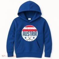 Austria Ice Hockey Flag Jersey Supporter Austrian Fan Gift Kids Hoodie thumb 0