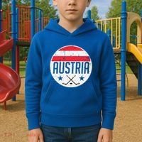 Austria Ice Hockey Flag Jersey Supporter Austrian Fan Gift Kids Hoodie thumb 2