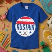 Austria Ice Hockey Flag Jersey Supporter Austrian Fan Gift Kids T-Shirt thumb 3