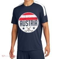 Austria Ice Hockey Flag Jersey Supporter Austrian Fan Gift Sport-Tek Competitor United Soccer Jersey thumb 0