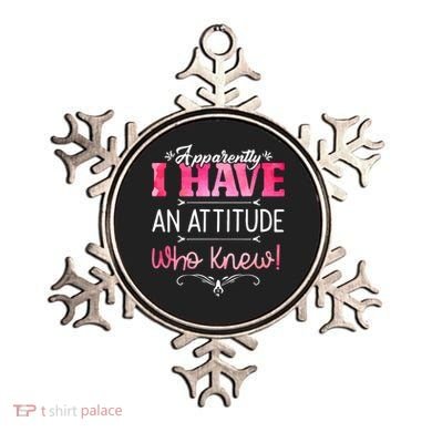 Apparently I Have An Attitude Who Knew Funny Sarcastic Gift Ornament