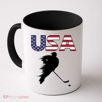 America Ice Hockey USA Flag Coffee Mug thumb 0