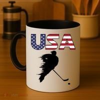 America Ice Hockey USA Flag Coffee Mug thumb 4
