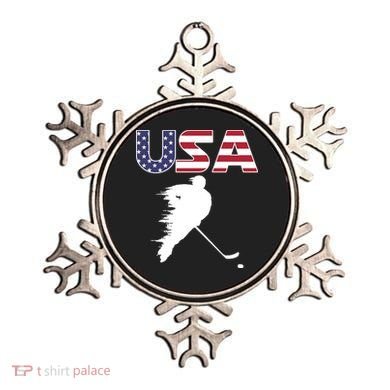 America Ice Hockey USA Flag Ornament