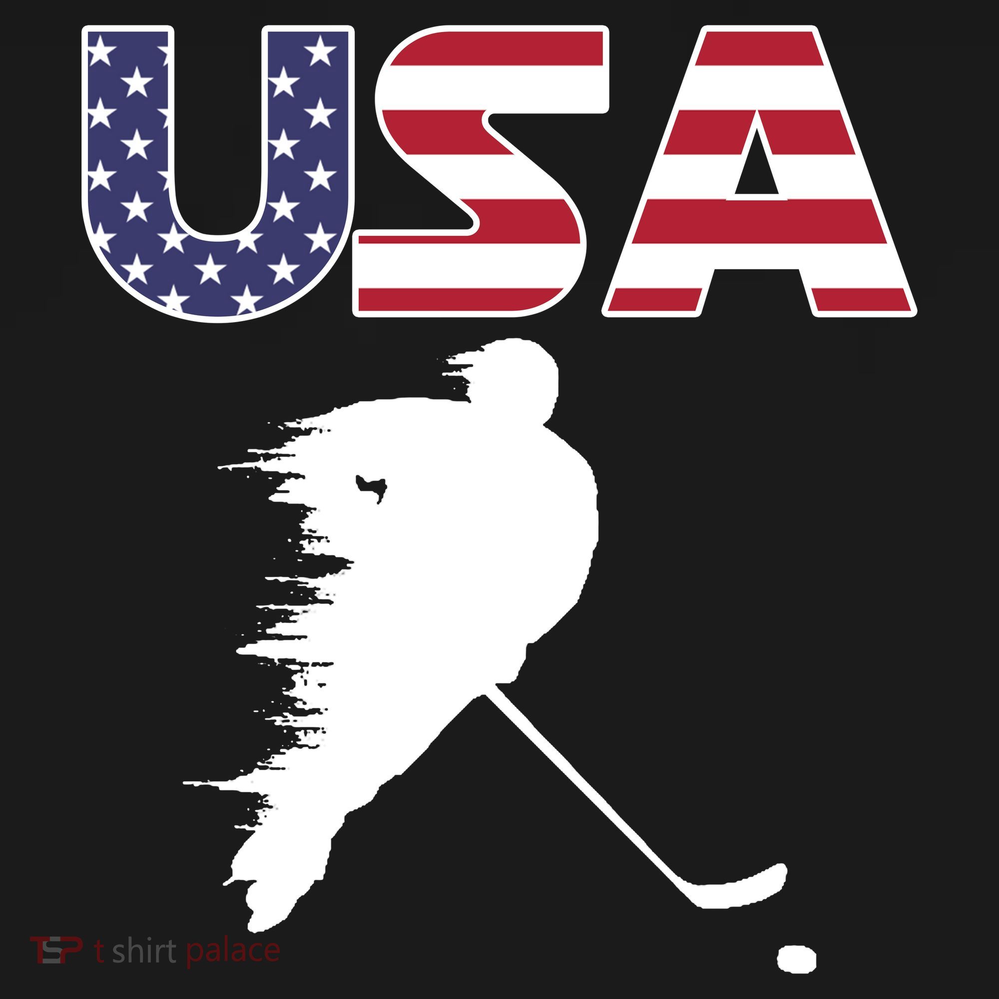 America Ice Hockey USA Flag Ornament