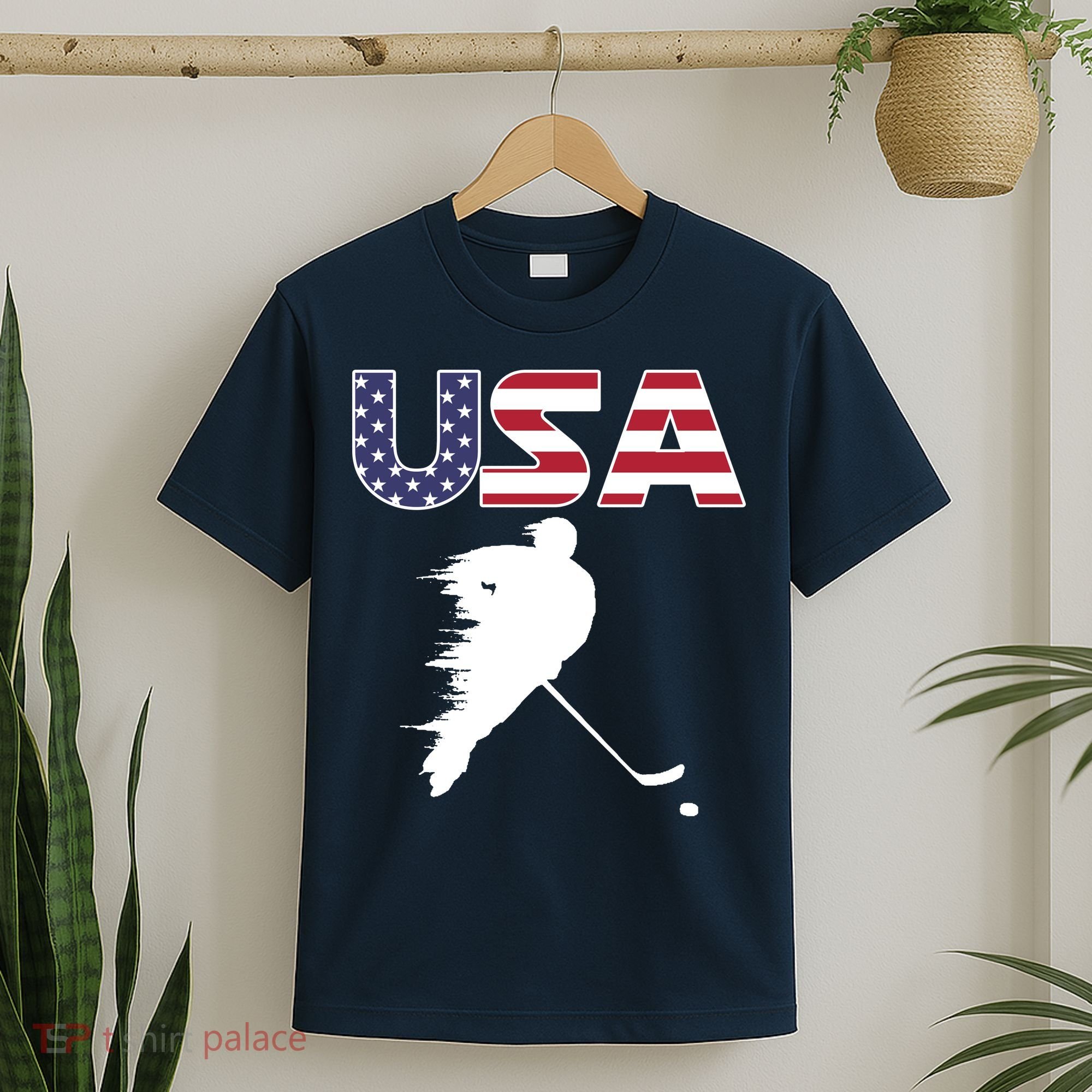 America Ice Hockey USA Flag T-Shirt