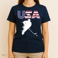 America Ice Hockey USA Flag T-Shirt thumb 4