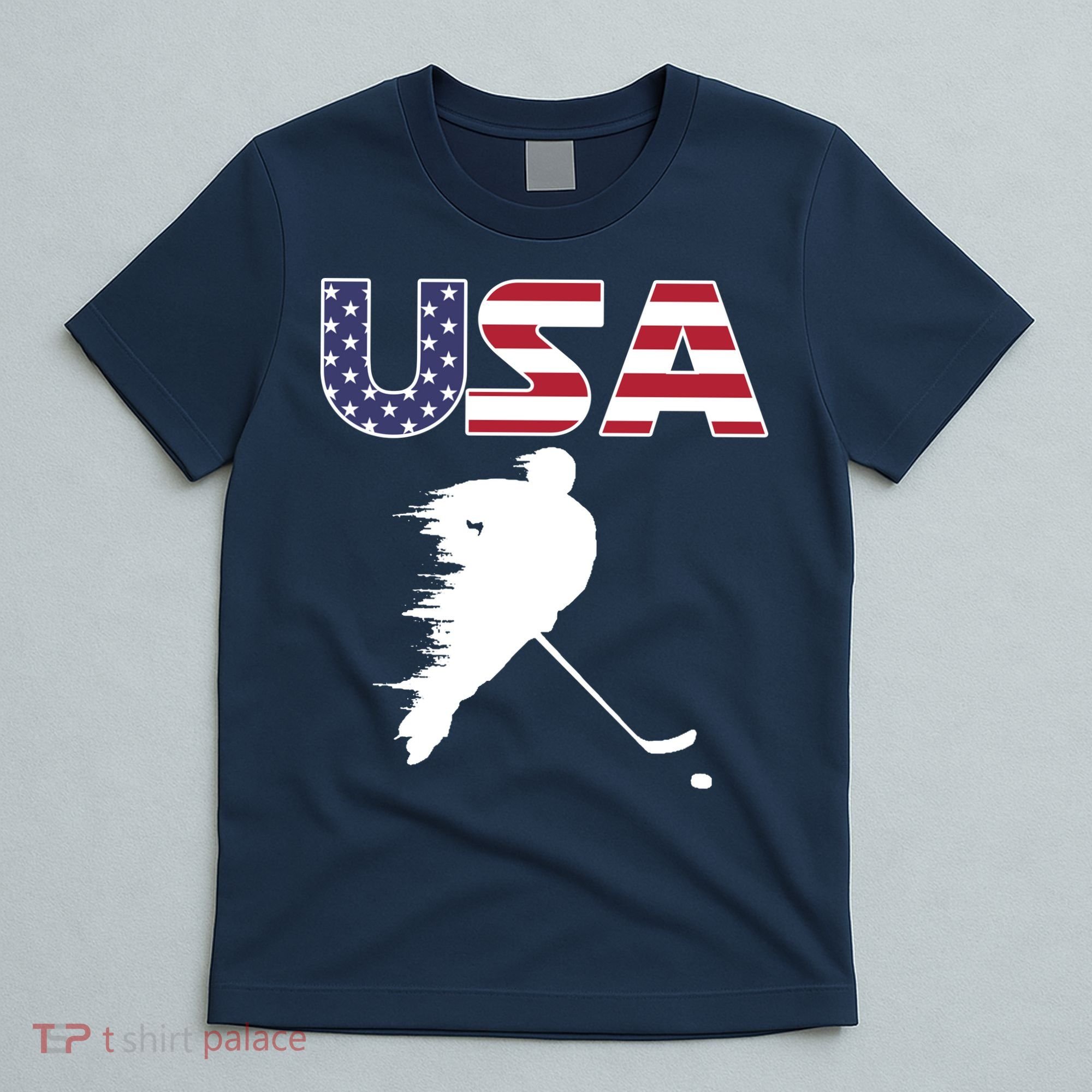 America Ice Hockey USA Flag T-Shirt