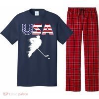 America Ice Hockey USA Flag Pajama Set thumb 0