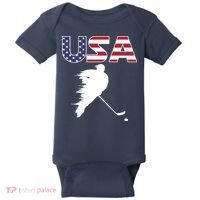 America Ice Hockey USA Flag Baby Bodysuit thumb 0