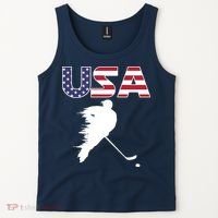 America Ice Hockey USA Flag Tank Top thumb 2