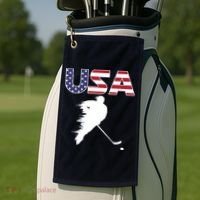 America Ice Hockey USA Flag Golf Towel thumb 2