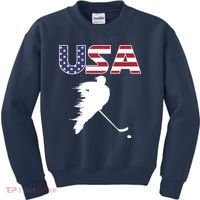 America Ice Hockey USA Flag Kids Sweatshirt thumb 0