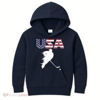 America Ice Hockey USA Flag Kids Hoodie thumb 0