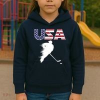 America Ice Hockey USA Flag Kids Hoodie thumb 3