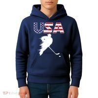 America Ice Hockey USA Flag Kids Hoodie thumb 4