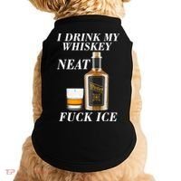 Anti ICE I Drink My Whiskey Neat Fuck ICE  Doggie Tank thumb 0