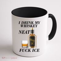 Anti ICE I Drink My Whiskey Neat Fuck ICE  Coffee Mug thumb 1