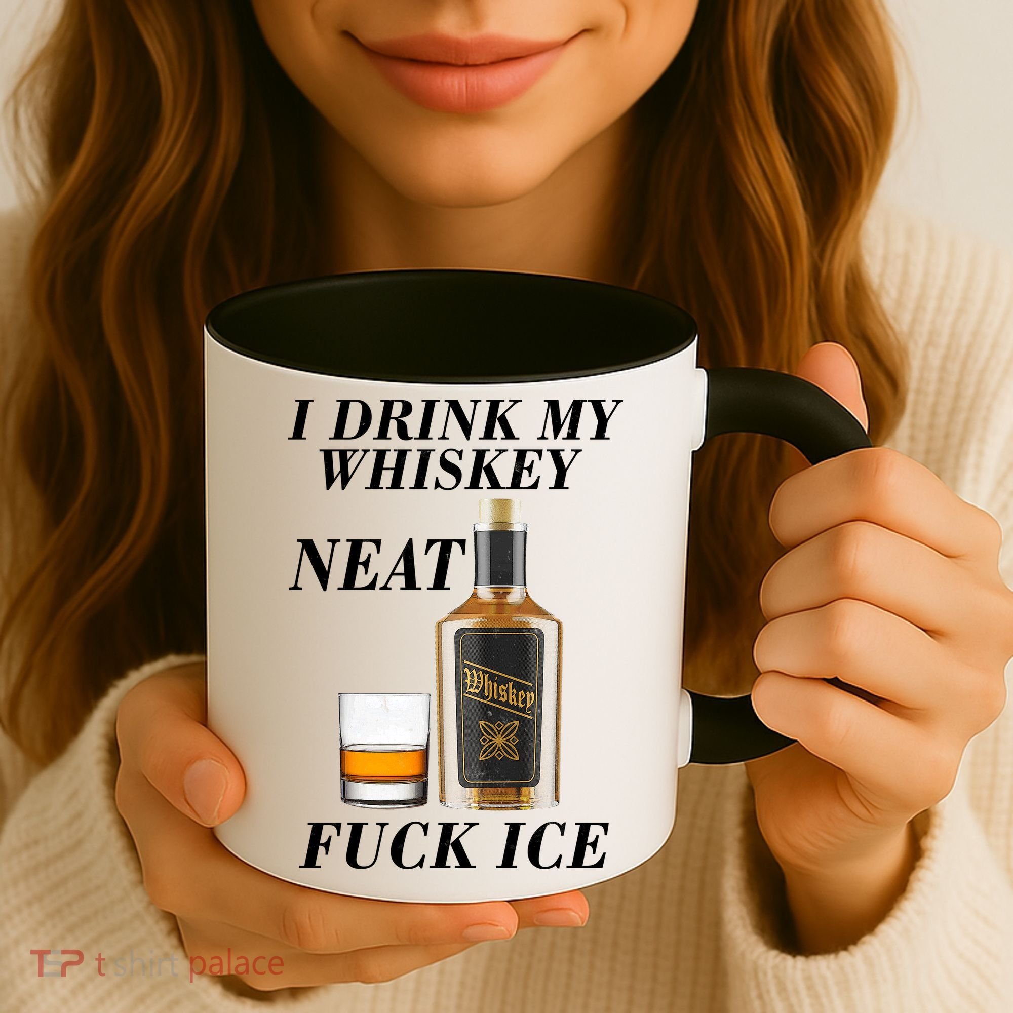 Anti ICE I Drink My Whiskey Neat Fuck ICE  Coffee Mug