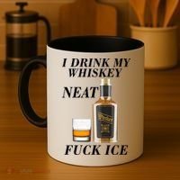 Anti ICE I Drink My Whiskey Neat Fuck ICE  Coffee Mug thumb 4
