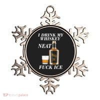 Anti ICE I Drink My Whiskey Neat Fuck ICE  Ornament thumb 0
