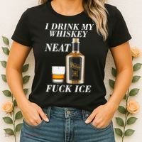 Anti ICE I Drink My Whiskey Neat Fuck ICE  Women's T-Shirt thumb 2