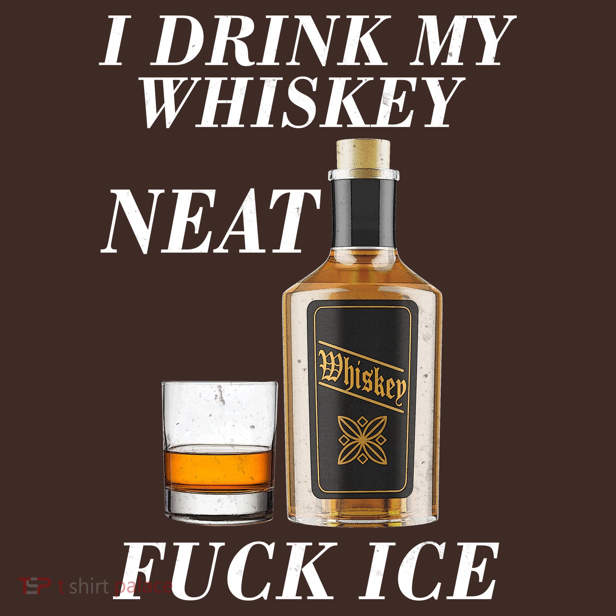 Anti ICE I Drink My Whiskey Neat Fuck ICE  Coaster