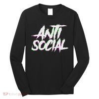 Antisocial, Introvert, I Hate People, Antisocial Club, Edm Long Sleeve Shirt thumb 0