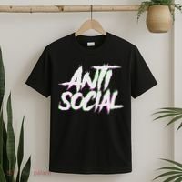 Antisocial, Introvert, I Hate People, Antisocial Club, Edm T-Shirt thumb 2