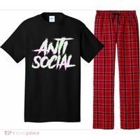 Antisocial, Introvert, I Hate People, Antisocial Club, Edm Pajama Set thumb 0