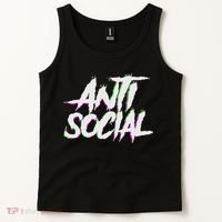 Antisocial, Introvert, I Hate People, Antisocial Club, Edm Tank Top thumb 2