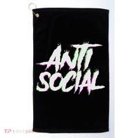 Antisocial, Introvert, I Hate People, Antisocial Club, Edm Golf Towel thumb 0