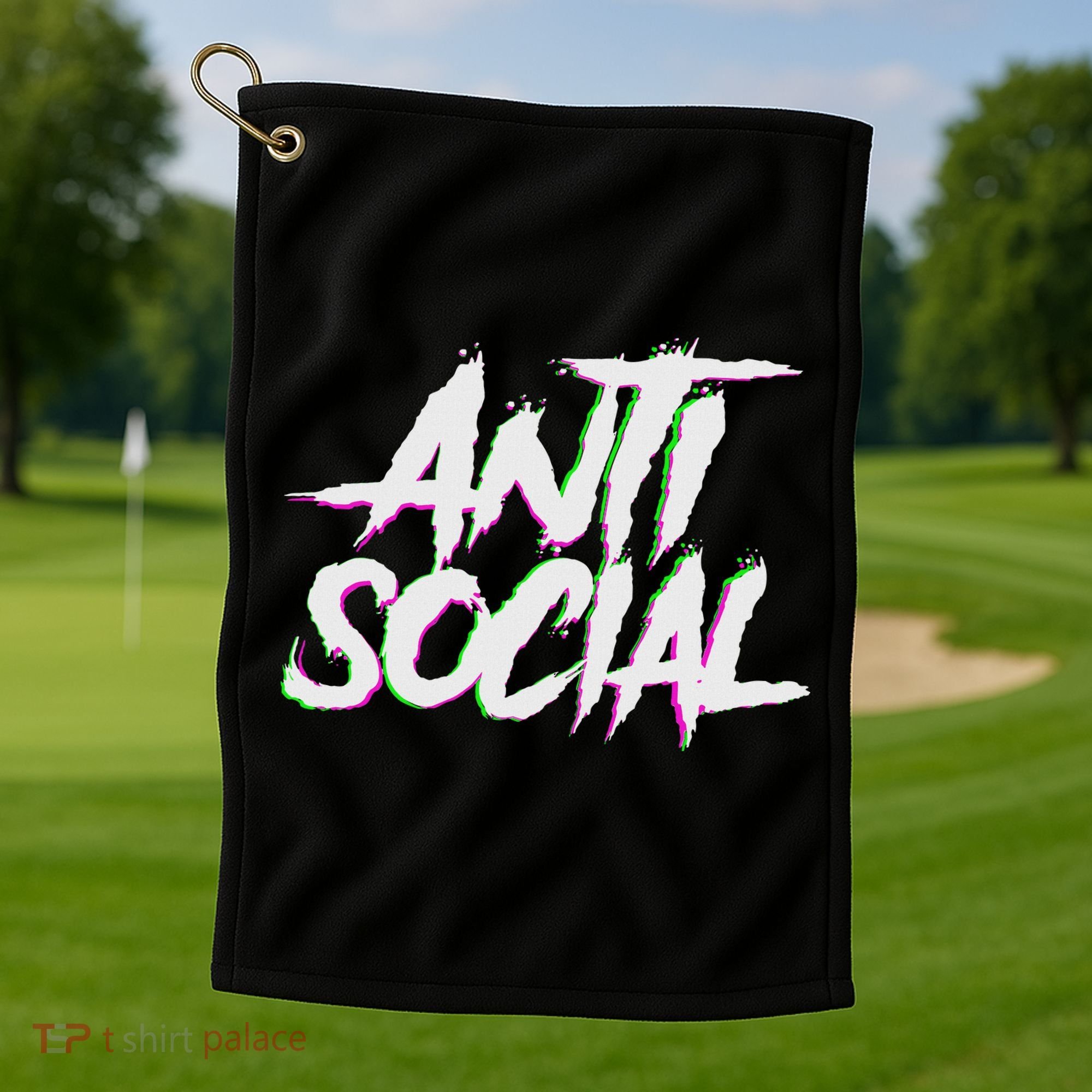 Antisocial, Introvert, I Hate People, Antisocial Club, Edm Golf Towel
