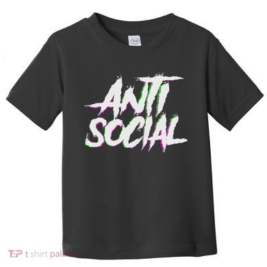 Antisocial, Introvert, I Hate People, Antisocial Club, Edm Toddler T-Shirt