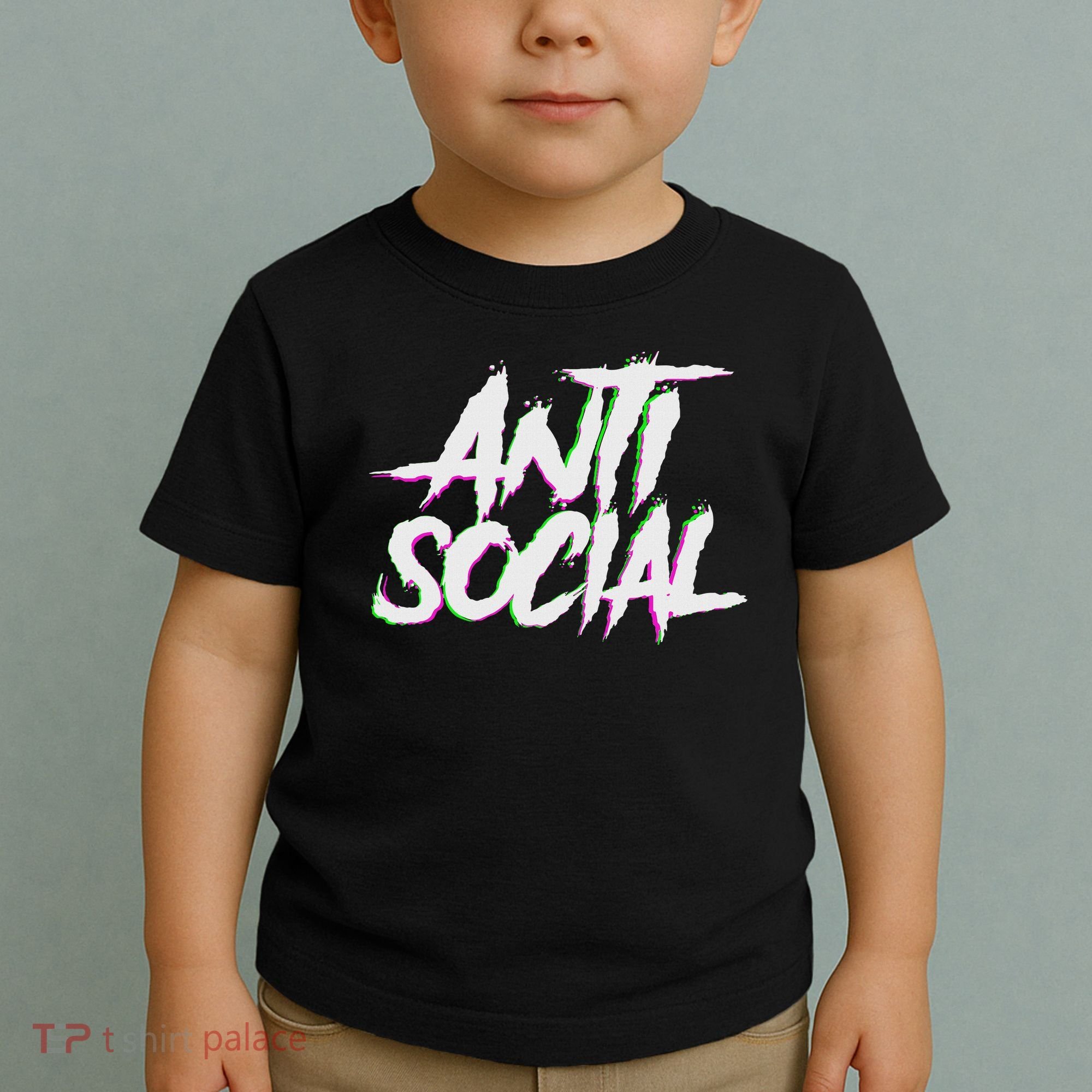 Antisocial, Introvert, I Hate People, Antisocial Club, Edm Toddler T-Shirt