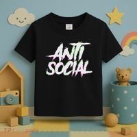 Antisocial, Introvert, I Hate People, Antisocial Club, Edm Toddler T-Shirt thumb 3