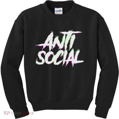 Antisocial, Introvert, I Hate People, Antisocial Club, Edm Kids Sweatshirt