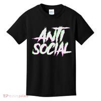 Antisocial, Introvert, I Hate People, Antisocial Club, Edm Kids T-Shirt thumb 0