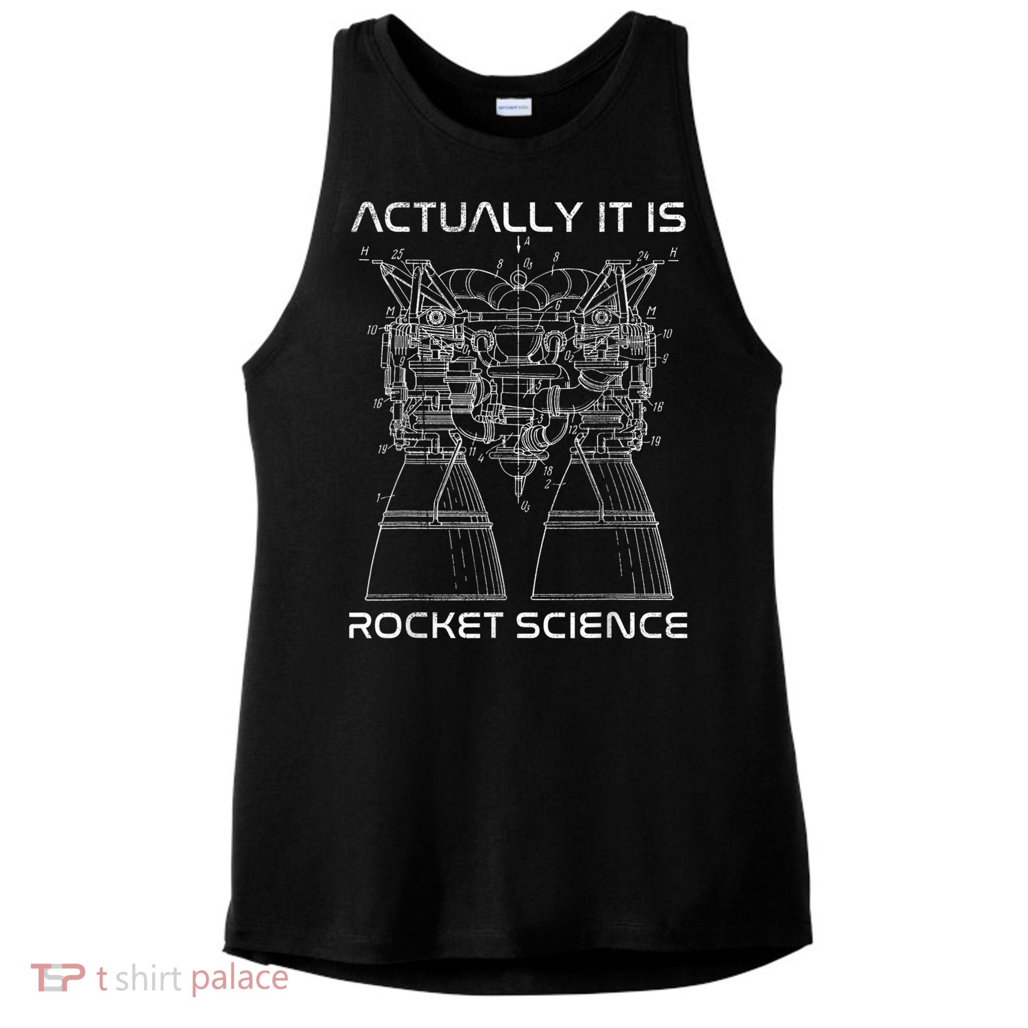 Actually It Is Rocket Science Math Engineering Teacher Ladies PosiCharge Tri-Blend Wicking Tank