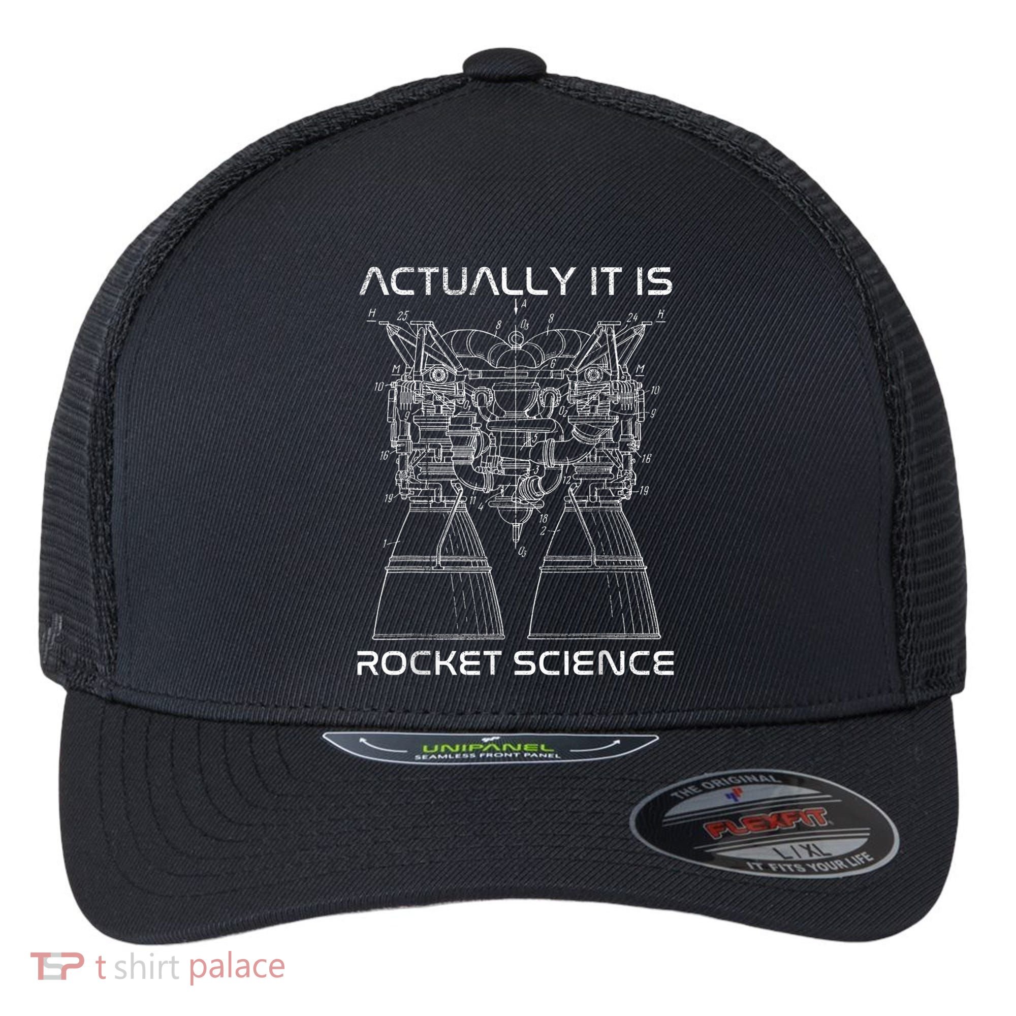 Actually It Is Rocket Science Math Engineering Teacher Flexfit Unipanel Trucker Cap