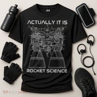 Actually It Is Rocket Science Math Engineering Teacher Cooling Performance Crew T-Shirt thumb 3