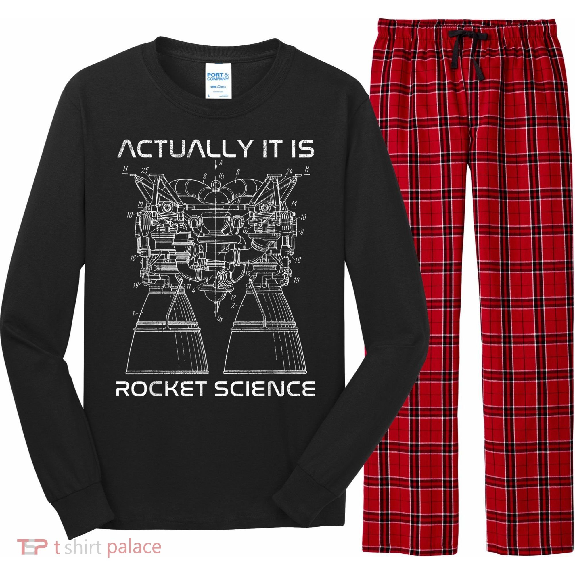 Actually It Is Rocket Science Math Engineering Teacher Long Sleeve Pajama Set