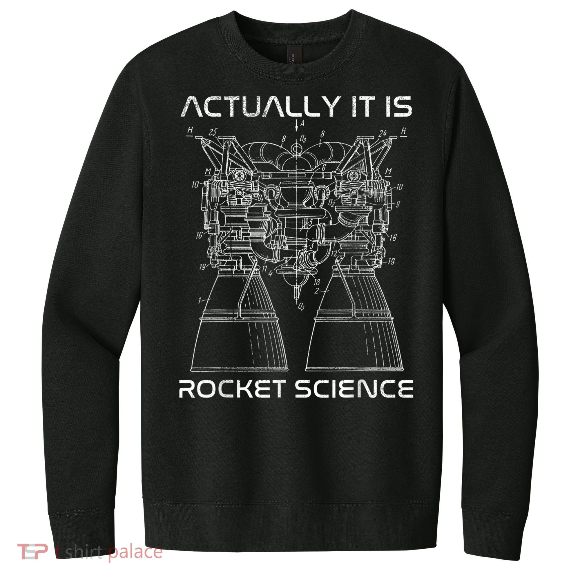 Actually It Is Rocket Science Math Engineering Teacher V.I.T. Fleece Crew Sweatshirt